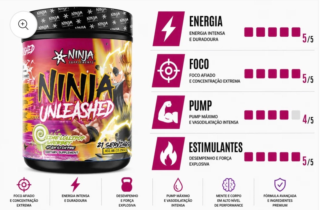 PRÉ TREINO NINJA UNLEASHED - 430G
