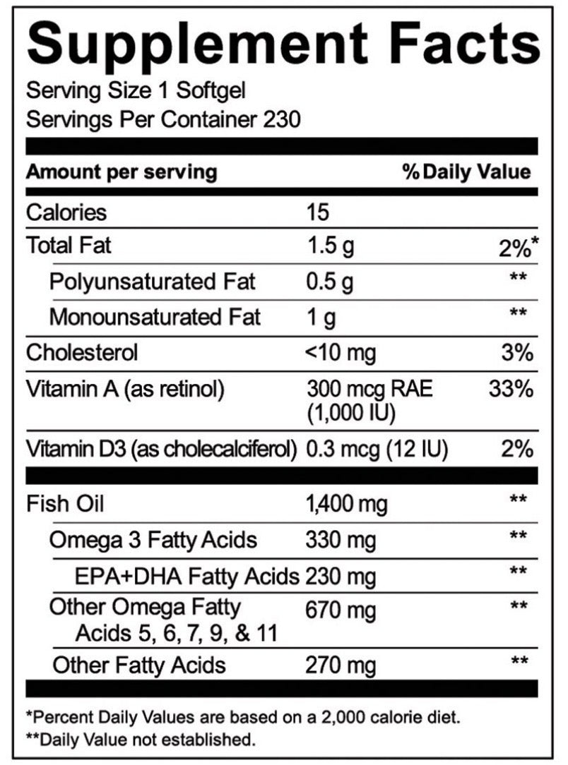 OMEGA 3 KIRKLAND 1400MG - 230 SOFTGELS