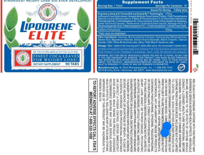 LIPODRENE ELITE IMPORTADO - 90 TABLETES
