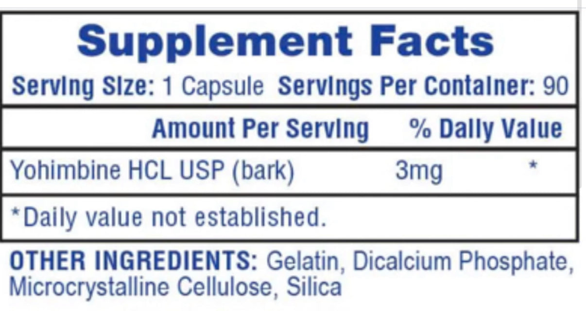 YOHIMBINE HI-TECH 90 CAPSULAS