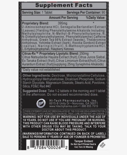 LIPODRENE EXTREME IMPORTADO - 90 CAPSULAS