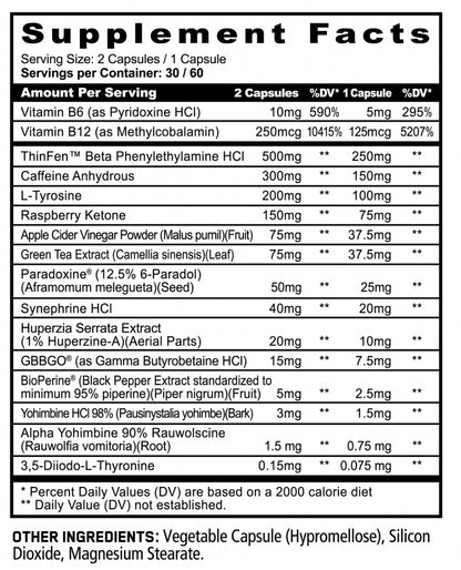 PANDA CUTS EXTREME FAT BURNER 60 CAPSULAS